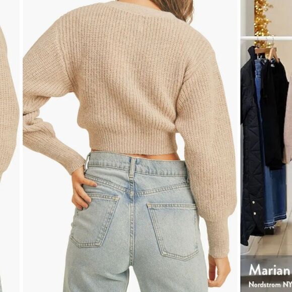 Rib Stitch Crop CardiganAll in Favor Crop CardiganAll in Favor - Picture 2 of 3